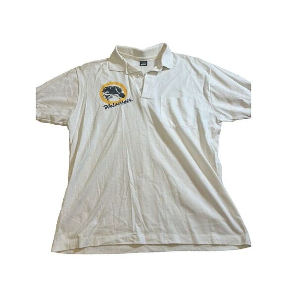 Wolverines School Spirit Polo Shirt L Screen Stars VTG USA 90s Mens       Y - Picture 1 of 8